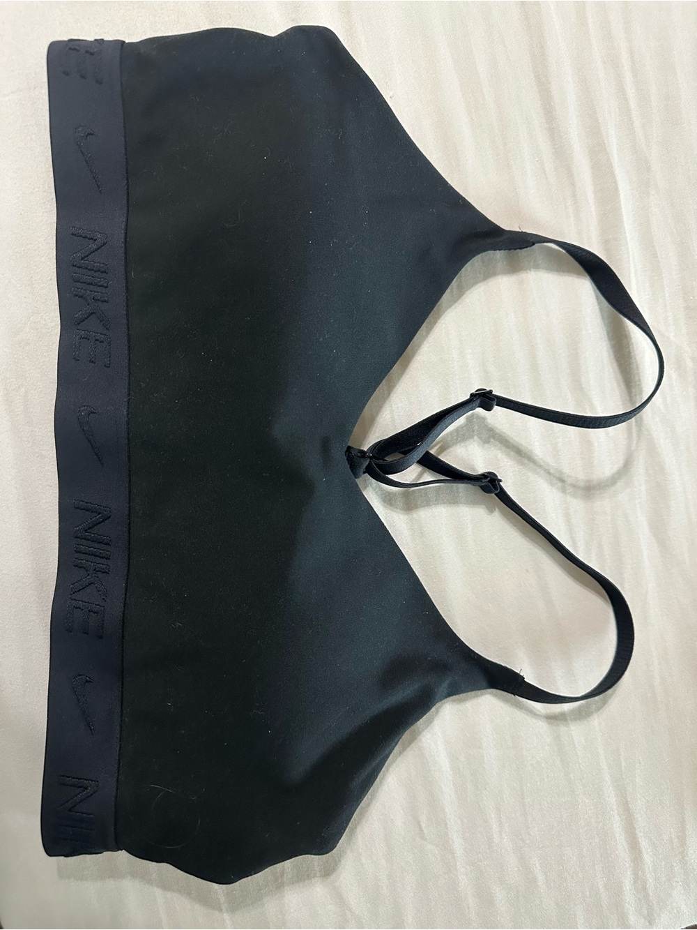 Nike Black Seamless Adjustable-Strap Sports Bra